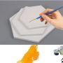 100% Cotton Primed Blank Hexagon Painting Canvas Panel Canvas Frame Set for oil acrylic painting