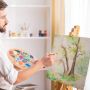 Wholesale Bulk 8*8 10*10 Square Shape 100% Cotton Blank Stretched Artist Canvas for Kids Adults painting