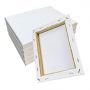Stretched White Blank Canvas 9x12 Inch Bulk Pack of 12 Primed 100% Cotton 5/8 Inch
