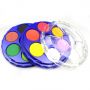 24 colors round mini watercolor cake in wheel