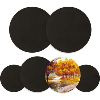 5 Pieces Canvas Frame 20 cm 100% Cotton Black Artist Canvas Stretched Painting