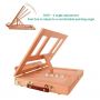 Adjustable Art Wooden Easel Stand Table Top Book Easel Wood Box Custom Palette for Painting