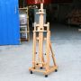 woodent table display metal easel