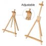 1/2 inch A-Frame Easel Adjustable Beechwood Tripod Display Stand Holds Up to 27
