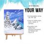 Tabletop Display Stand Artist canvas Easel,Beechwood Tripod for kids Painting easel artists painting set