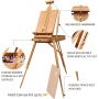 Art Easel Wooden Boxes Suppliers Wooden Box Custom Big Wood Box for painting