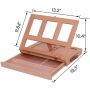 Artists Natural Adjustable wood desk table easel box for painting