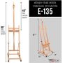 57*88*175 (234) cm Wooden Adjustable Lyre Easel for painting