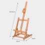 Varnished drawing mini table studio wooden easel