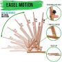 Tabletop Wooden H-Frame Studio Artists Adjustable Beechwood Painting and Display Easel Holds Up To 27