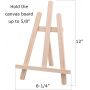 12 inches (about 30.4 cm) high wooden tripod easel tabletop easel painting display set