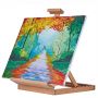Beech wood Duty Adjustable Tabletop Studio H-Frame Wooden Easel