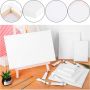 8 Pieces Assorted Size Blank Canvas Boards Art Set Artist Canvas Frame Multi Panel for Painting
