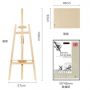 175 cm Wooden Easel Stand Floor Easel Adjustable Height Artist Easel For Painting Display
