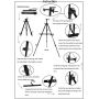 adjust height tripod easel painting easel stand Aluminum Metal display easel