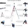 Artist Easel Stand Adjustable Aluminum Metal Tripod Display Easel Stand 20 to 61 inch with Portable Bag for Painting
