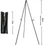 Adjustable aluminum Easel Portable tripod easel stand Lightweight Metal Display Easel