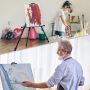 artiste aluminium easel for adjustable tripod easel stand with Portable Bag Black for painting