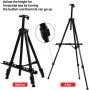 Good quality Adjustable Height Tripod Easel Stand for Painting and Display with a Carrying Bag