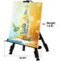 Adjustable Aluminum Metal Tripod Art Easel for Table-Top Floor Painting Drawing and Display with Fabric Bag