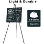 Adjustable aluminum Easel Portable tripod easel stand Lightweight Metal Display Easel