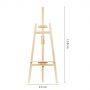 175 cm Wooden Easel Stand Floor Easel Adjustable Height Artist Easel For Painting Display