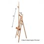 art easel with Brush Holder, Holds Canvas up to 48