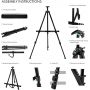 portable adjustable metal sketch artist easel stand foldable aluminum easel painting