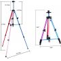 Artist Easel Stand Adjustable Aluminum Metal Tripod Display Easel Stand 20 to 61 inch with Portable Bag for Painting