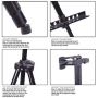 63 Iron easel stand metal tripod weasel folding art easel with adjustable lightweight for display,painting with Portable Bag
