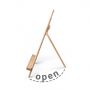 Beechwood Portable Tabletop Display Stand A-Frame Artist Easel for Kids Student Table School