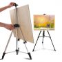 Aluminum Metal Tripod Display Easel Adjustable Height with Portable Bag for Floor Drawing and Displaying