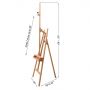 art easel with Brush Holder, Holds Canvas up to 48