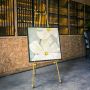 iron easel painting set suitable for art, display