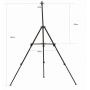 Black Sketch Drawing Frame Display Easel 52-160 cm Adjustable Metal Painting Easel