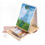 Wooden Art Easel for Painting Canvases with 12 Colors Acrylic Paints Palette for Kids and Adult