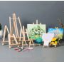 mini easel stand for artist painting stand pine wood easel painting for adult and children