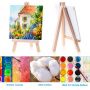 mini easel with canvas blank stretched canvas art set