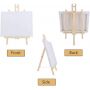 12Pack wooden easel mini 3 x 3 Stretched Canvas with Wood Display Easel for Kids