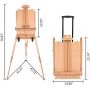 box easels for art french easel wooden easel Wheeled Triangular Floor Stand