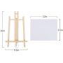 12Pack wooden easel mini 3 x 3 Stretched Canvas with Wood Display Easel for Kids