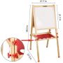 oem easy to carry foldable mini wooden kids table top easel, kids whiteboard easel board