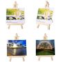 10pcs Mini Wooden Artist Easel Triangle Cards Stand Display Wedding