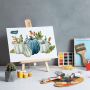 16 x 9.5 Inches Wooden Display Easels Art Craft Painting Easel Stand artist for Kids Artist Adults Students Clas