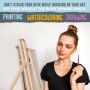 adjustable wood art table easel with canvas paint brushes acrylic and palettes for painting