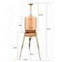 artist portable folding durable drawing wooden italy sketch easel box kit