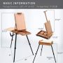 professional wooden easel stand metal triangular easel painting artist with palette and storage