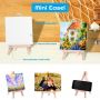 mini easel with canvas blank stretched canvas art set