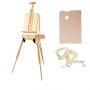 artist wooden painting easel box folding box with wheels
