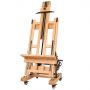 heavy duty extra large wooden beech studio double rocker easel with casters for painting